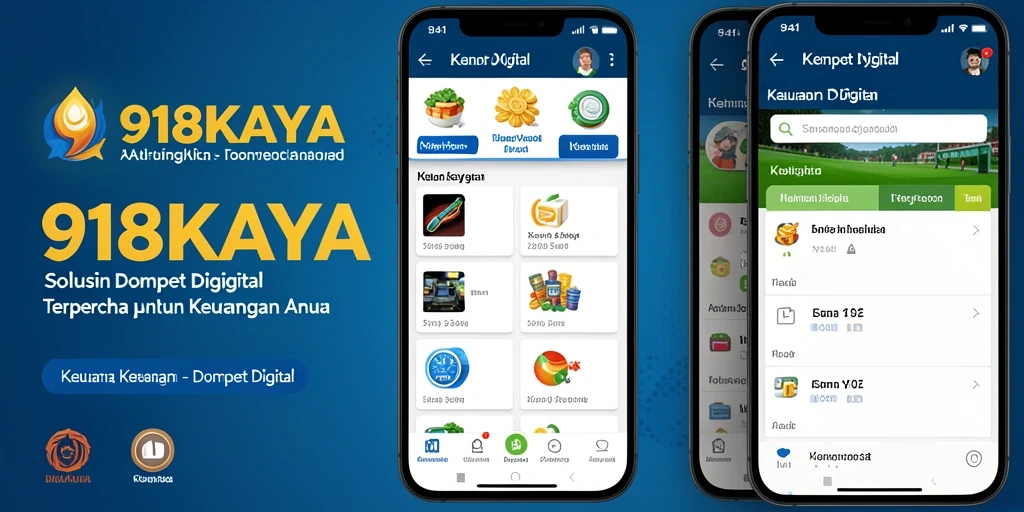 Antarmuka aplikasi 918KAYA yang intuitif untuk Dompet Digital.