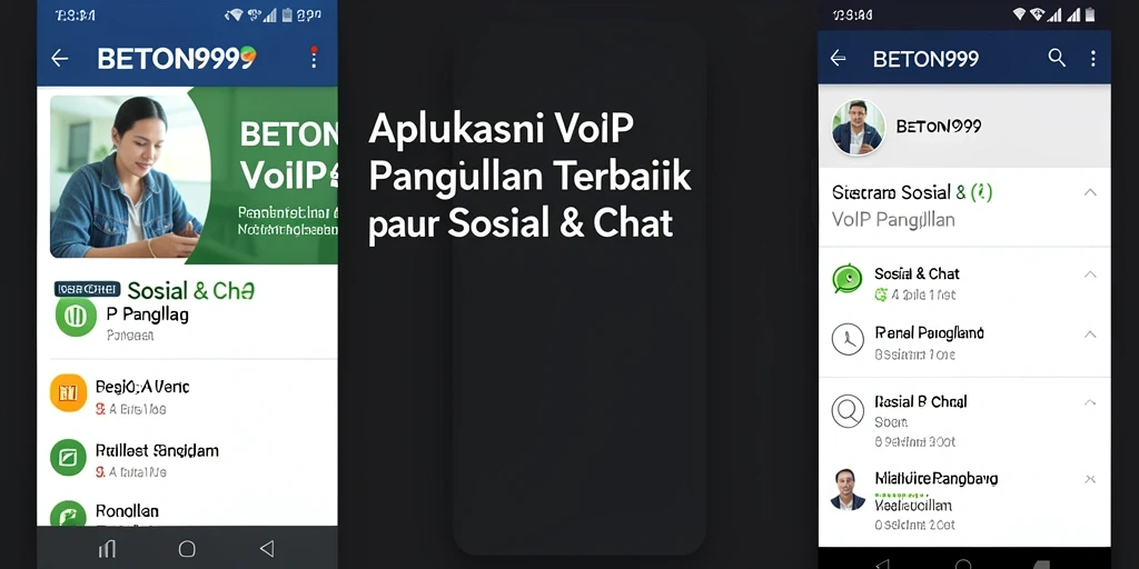 Antarmuka aplikasi BETON999 yang mudah digunakan untuk VoIP Panggilan.