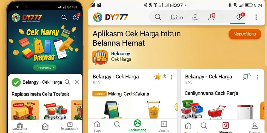 Antarmuka pengguna DY777 untuk cek harga produk.