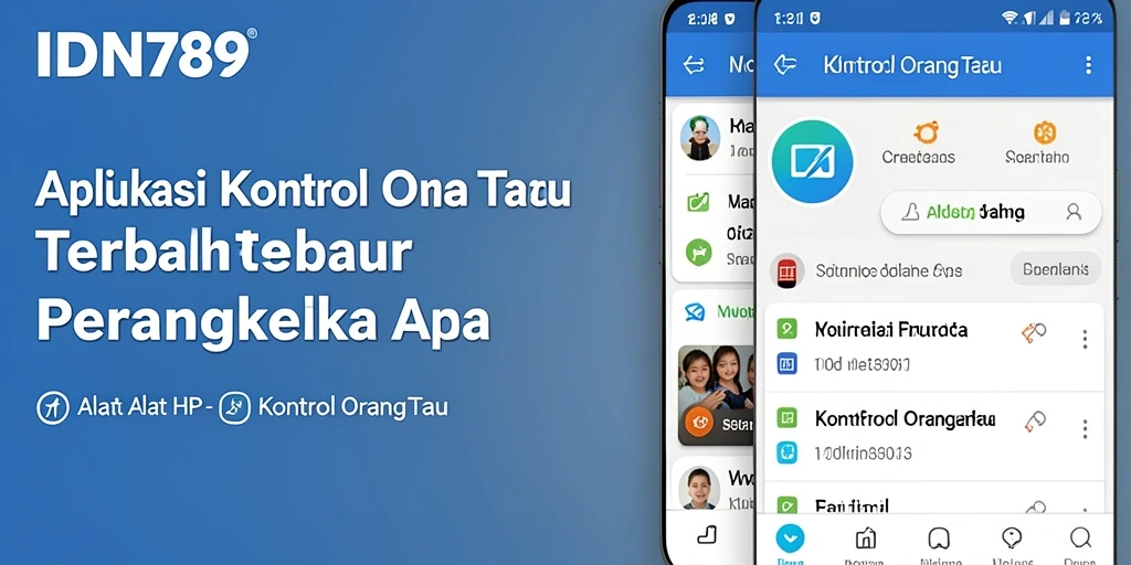 Tampilan antarmuka aplikasi Kontrol Orang Tua IDN789 yang intuitif dan mudah digunakan.