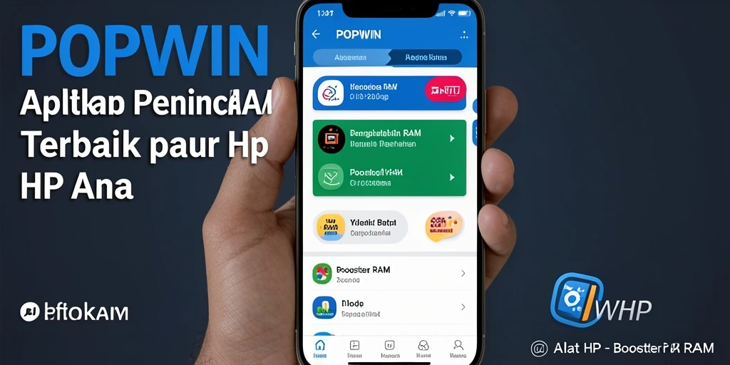 Antarmuka POPWIN menampilkan fungsi pembersihan RAM yang efisien.