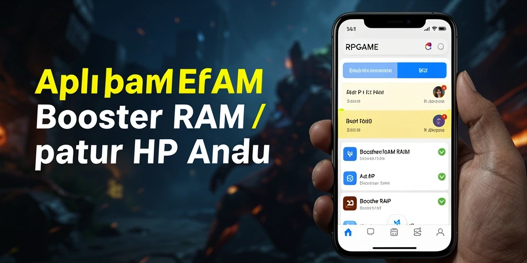 Antarmuka aplikasi RPGAME yang sederhana dan efektif untuk optimasi RAM.