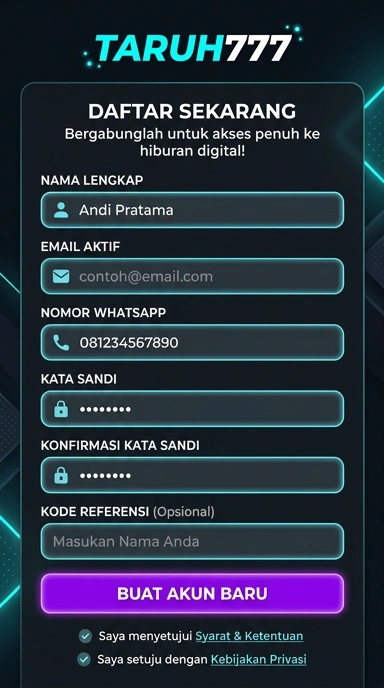 Buat Akun Baru taruh777 di Android Anda